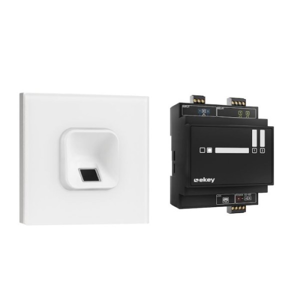 Loxone ekey xLine Fingerprintset Unterputzmontage, Montagerahmen 1-fach